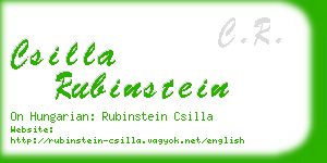 csilla rubinstein business card